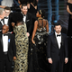 Scene on the Oscars stage Feb. 26, 2017, during the mix-up in announcing Moonlight’s win for best picture (Kevin Winter/Getty Images)